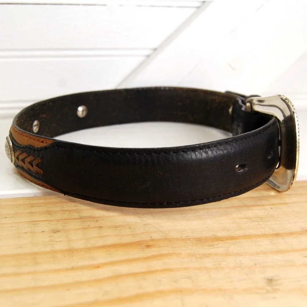 Kids leather belt size 20 small Double S Western belt Unisex‎ youth accessory